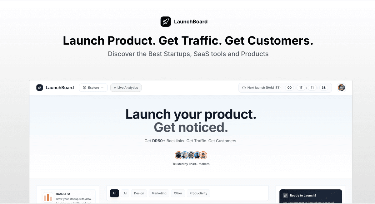LaunchBoard - Product Launch Platform for Indie Makers and Startups
